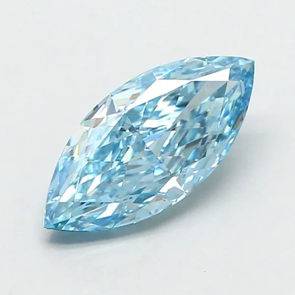 1.35ct MARQUISE Fancy Vivid Blue VVS2 Coloured Lab diamond