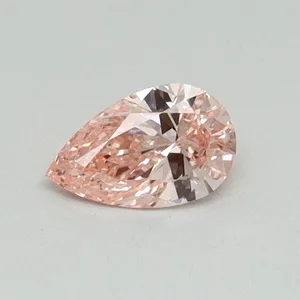0.31ct PEAR Fancy Vivid Pink VS2 Coloured Lab diamond