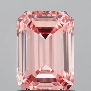 1.33ct EMERALD Fancy Vivid Pink VS1 Coloured Lab diamond