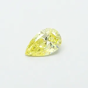 0.57ct PEAR Fancy Yellow VS1 Coloured Lab diamond