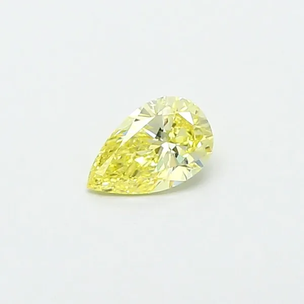 0.57ct PEAR Fancy Yellow VS1 Coloured Lab diamond