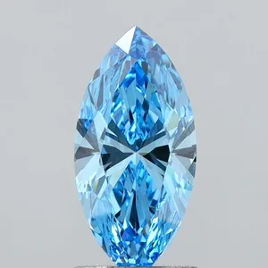 1.51ct MARQUISE Fancy Vivid Blue VS1 Coloured Lab diamond