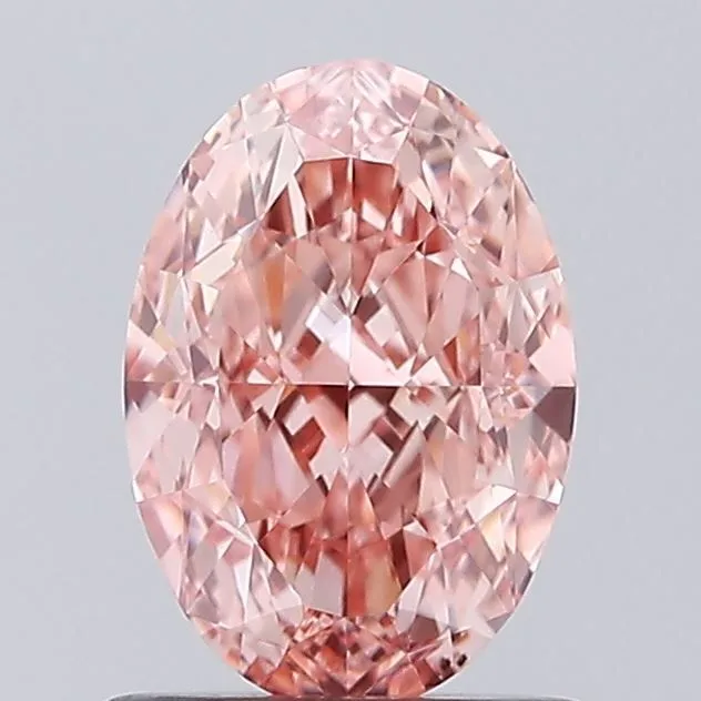 1.18ct OVAL Fancy Intense Pink VVS2 Coloured Lab diamond
