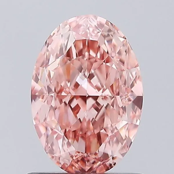 1.18ct OVAL Fancy Intense Pink VVS2 Coloured Lab diamond