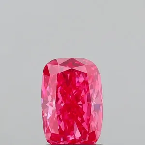 1.01ct CUSHION Fancy Vivid Pink VVS2 Coloured Lab diamond