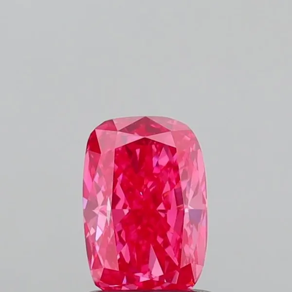 1.01ct CUSHION Fancy Vivid Pink VVS2 Coloured Lab diamond