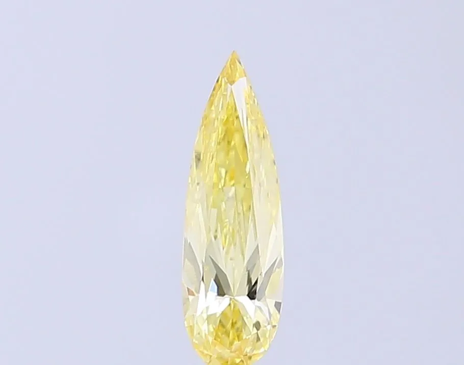0.60ct PEAR Fancy Yellow VS2 Coloured Lab diamond