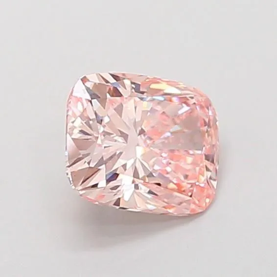 1.08ct CUSHION Fancy Intense Pink VS1 Coloured Lab diamond
