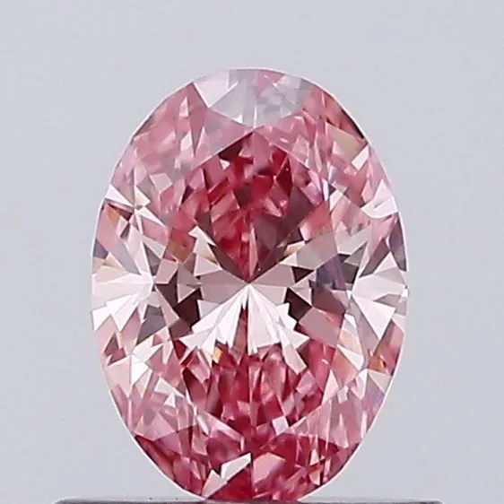 0.57ct OVAL Fancy Vivid Pink VS1 Coloured Lab diamond