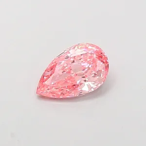 0.62ct PEAR Fancy Vivid Pink VVS2 Coloured Lab diamond