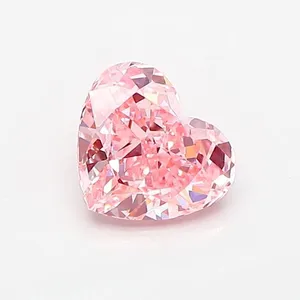 1.02ct HEART Fancy Vivid Pink VVS2 Coloured Lab diamond