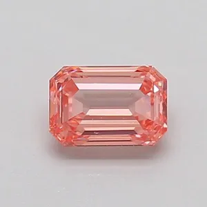 0.5ct EMERALD Fancy Intense Pink VS2 Coloured Lab diamond