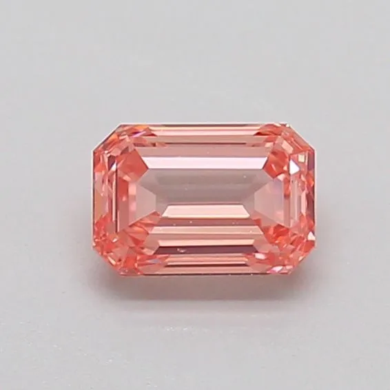 0.5ct EMERALD Fancy Intense Pink VS2 Coloured Lab diamond