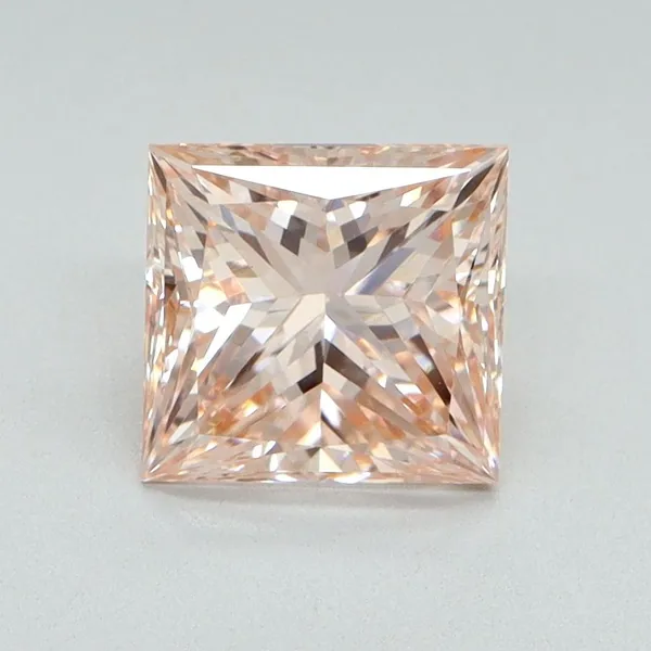 1.6ct PRINCESS Fancy Intense Pink VS1 Coloured Lab diamond