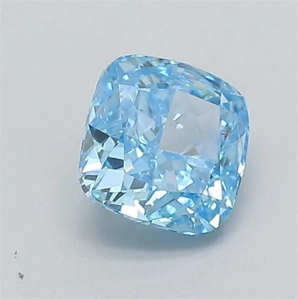 0.37ct CUSHION Fancy Vivid Blue VS1 Coloured Lab diamond