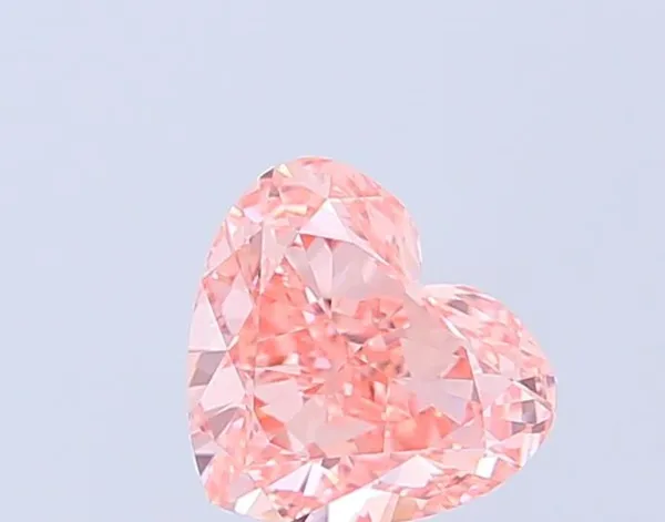1.33ct HEART Fancy Vivid Pink VS1 Coloured Lab diamond