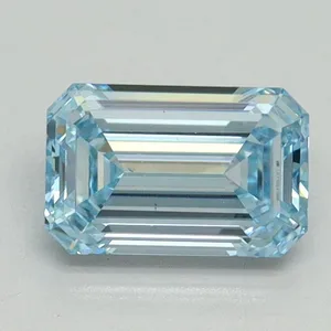 1.12ct EMERALD Fancy Intense Blue VS1 Coloured Lab diamond