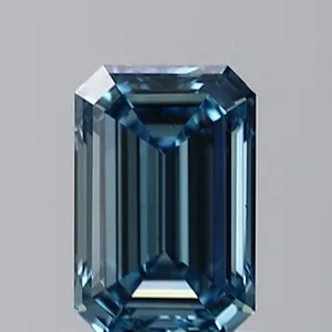 1.02ct EMERALD Fancy Intense Blue VS1 Coloured Lab diamond