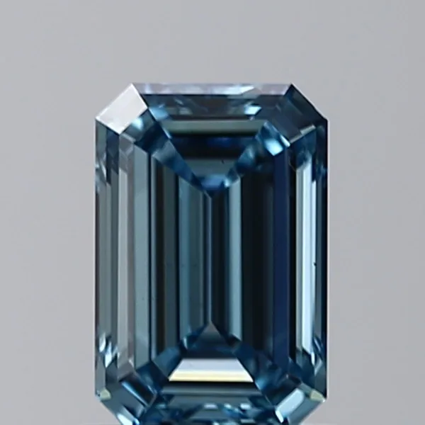 1.02ct EMERALD Fancy Intense Blue VS1 Coloured Lab diamond