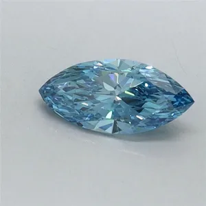 0.35ct MARQUISE Fancy Vivid Blue VS2 Coloured Lab diamond