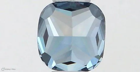 0.34ct CUSHION Fancy Intense Blue VS1 Coloured Lab diamond