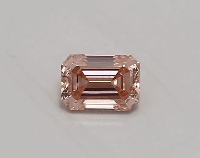 0.43ct EMERALD Fancy Vivid Pink VS2 Coloured Lab diamond