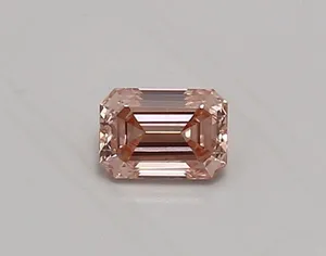 0.43ct EMERALD Fancy Vivid Pink VS2 Coloured Lab diamond