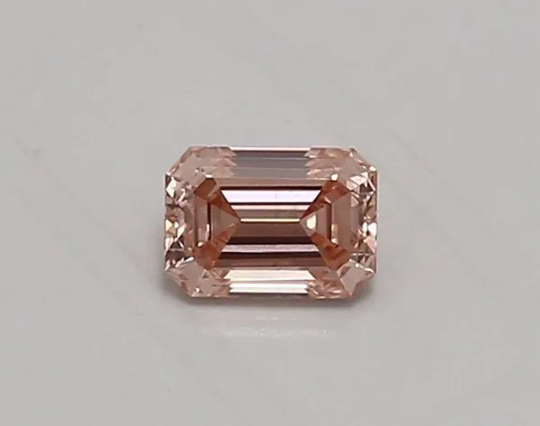 0.43ct EMERALD Fancy Vivid Pink VS2 Coloured Lab diamond