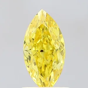 1.04ct MARQUISE Fancy Vivid Yellow VVS2 Coloured Lab diamond