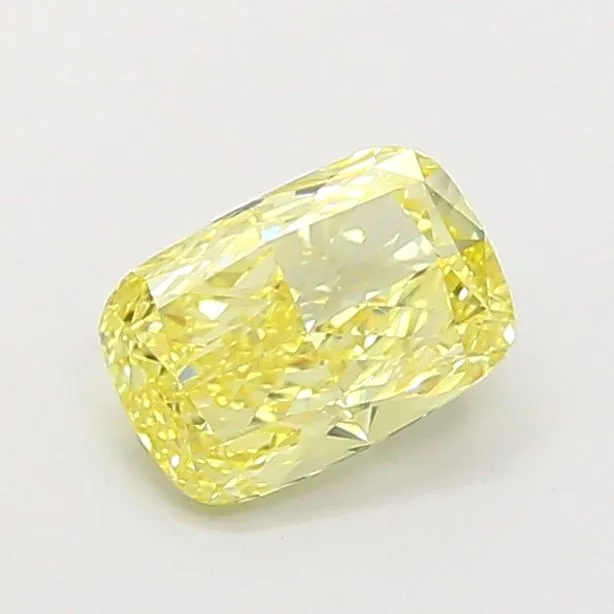 1.03ct CUSHION Fancy Intense Yellow VVS2 Coloured Lab diamond