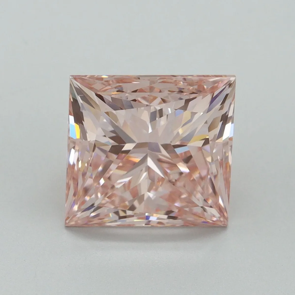 5.01ct PRINCESS Fancy Intense Pink VS1 Coloured Lab diamond
