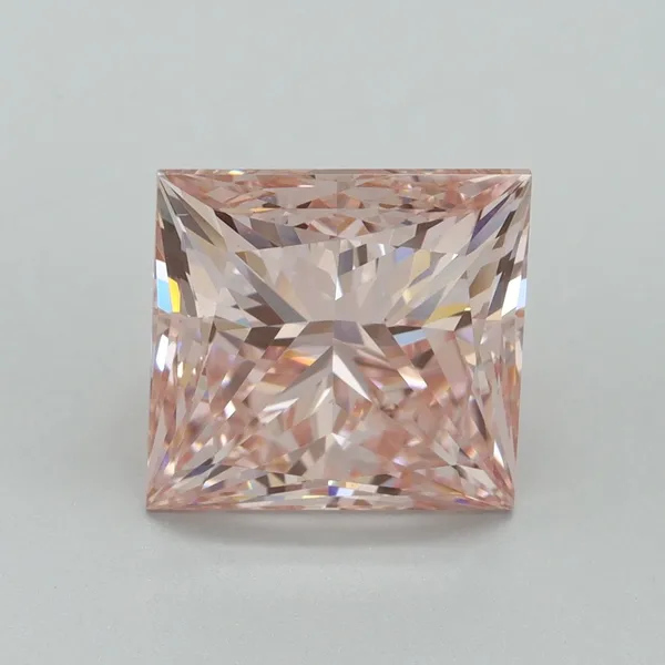 5.01ct PRINCESS Fancy Intense Pink VS1 Coloured Lab diamond
