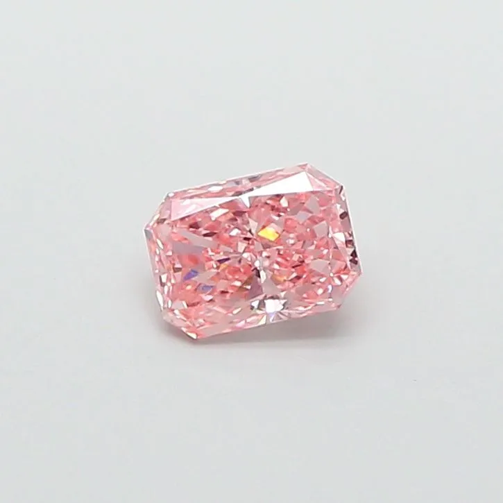 0.82ct RADIANT Fancy Vivid Pink VS2 Coloured Lab diamond