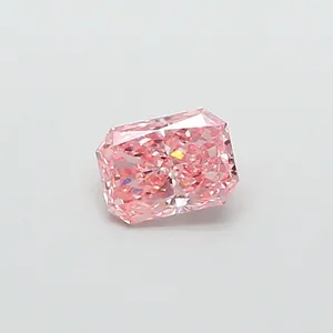 0.82ct RADIANT Fancy Vivid Pink VS2 Coloured Lab diamond