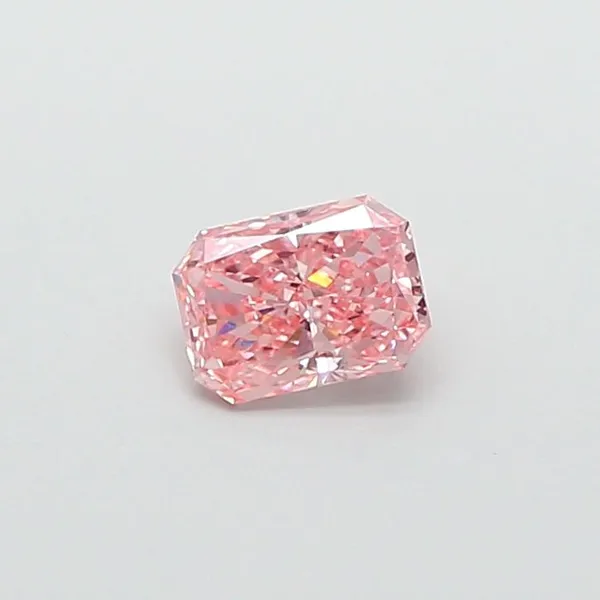 0.82ct RADIANT Fancy Vivid Pink VS2 Coloured Lab diamond