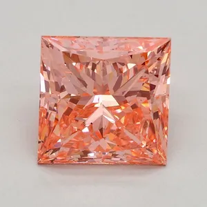 2.3ct PRINCESS Fancy Intense Pink SI1 Coloured Lab diamond