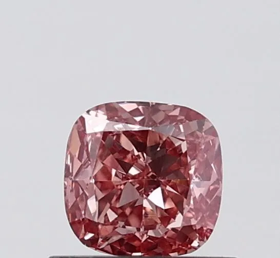 0.61ct CUSHION Fancy Vivid Pink VS1 Coloured Lab diamond