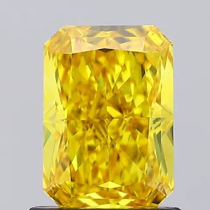 1.19ct RADIANT Fancy Vivid Yellow VS1 Coloured Lab diamond