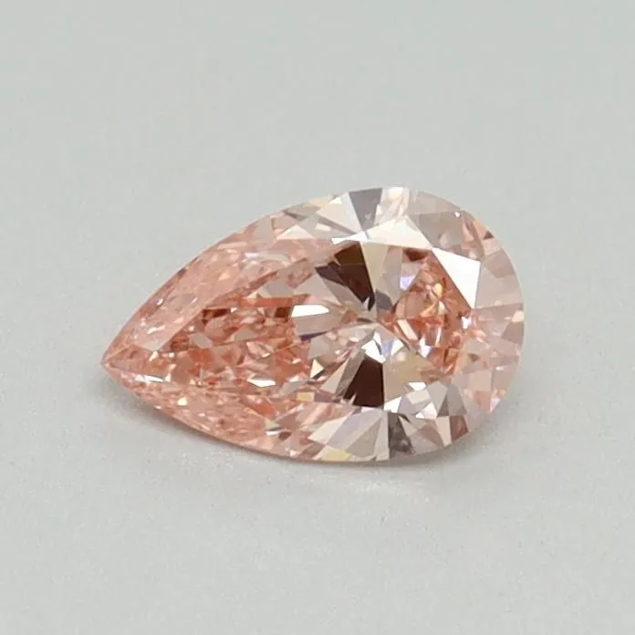 0.35ct PEAR Fancy Intense Pink VVS2 Coloured Lab diamond
