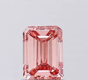 1ct EMERALD Fancy Vivid Pink VS2 Coloured Lab diamond