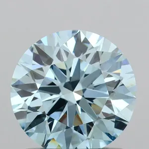 1.02ct ROUND Fancy Vivid Blue SI1 Coloured Lab diamond