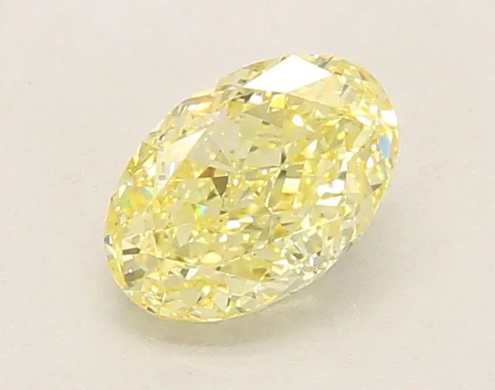 1.12ct OVAL Fancy Yellow VVS2 Coloured Lab diamond