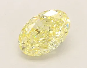 1.12ct OVAL Fancy Yellow VVS2 Coloured Lab diamond