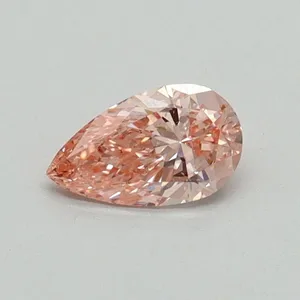 0.32ct PEAR Fancy Vivid Pink SI1 Coloured Lab diamond