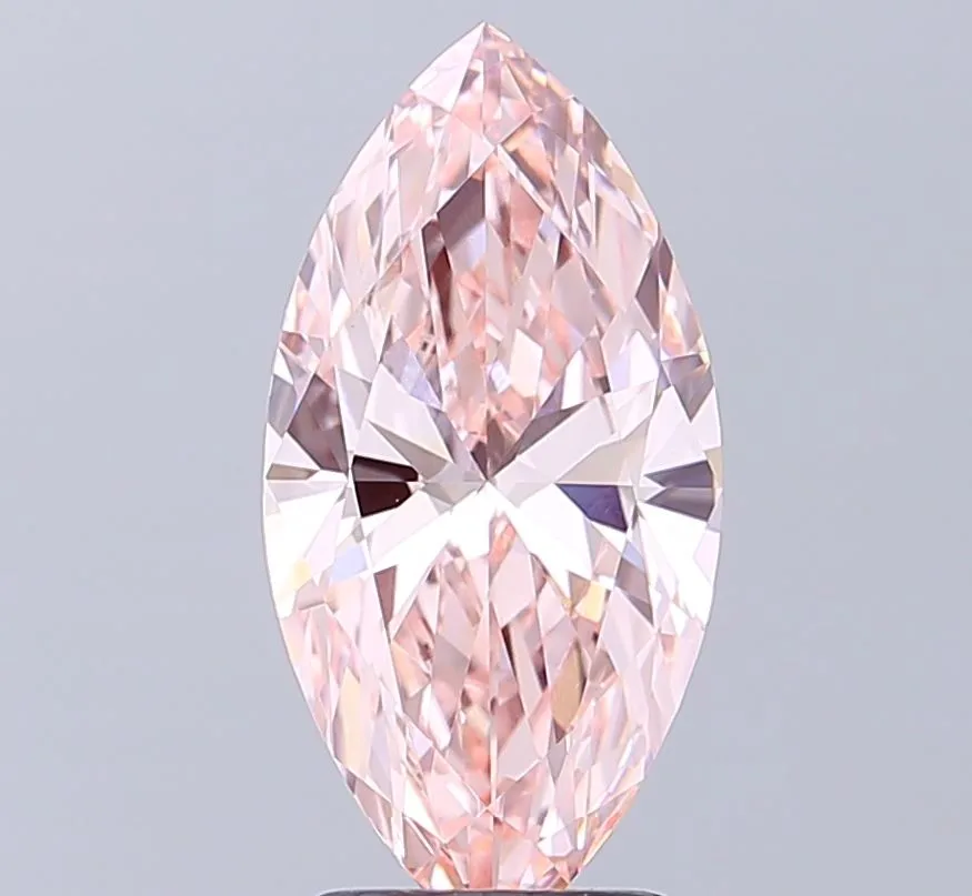2.38ct MARQUISE Fancy Intense Pink VVS2 Coloured Lab diamond
