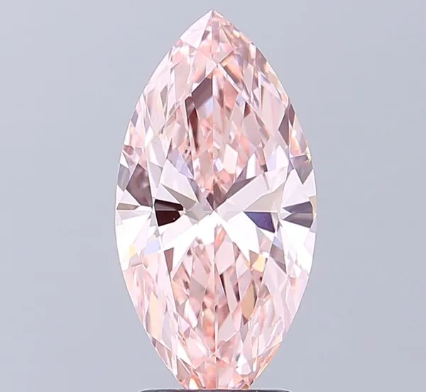 2.38ct MARQUISE Fancy Intense Pink VVS2 Coloured Lab diamond