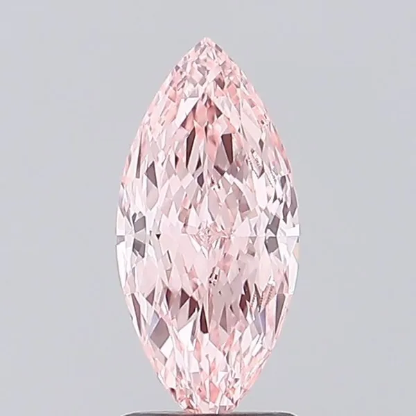 1.09ct MARQUISE Fancy Vivid Pink VVS2 Coloured Lab diamond