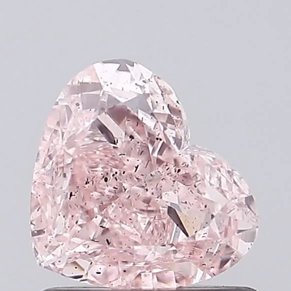 1.07ct HEART Fancy Intense Pink SI2 Coloured Lab diamond