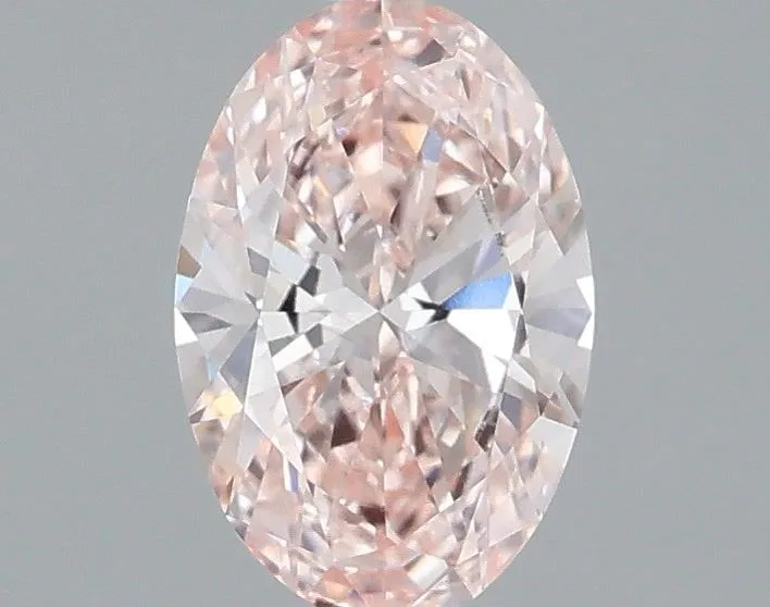0.87ct OVAL Fancy Intense Pink VS1 Coloured Lab diamond