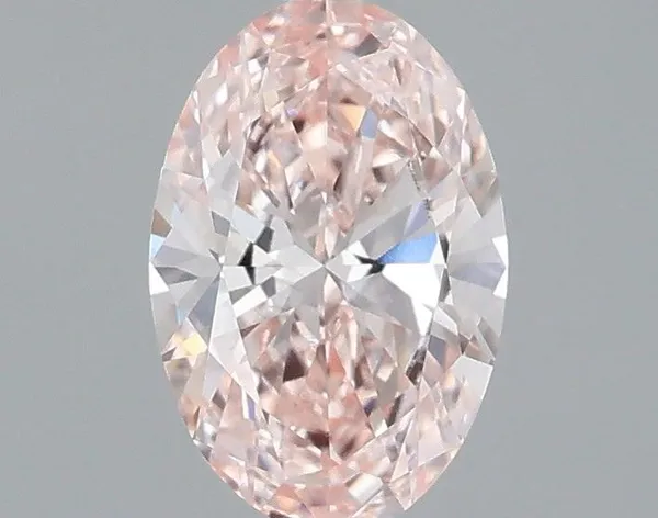 0.87ct OVAL Fancy Intense Pink VS1 Coloured Lab diamond